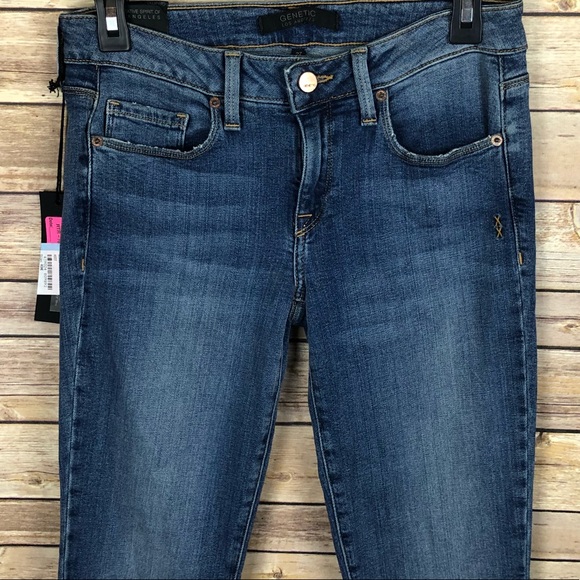 ✨ Genetic Denim Blue Leaf Fit And Flare Jeans 27 - Picture 4 of 6